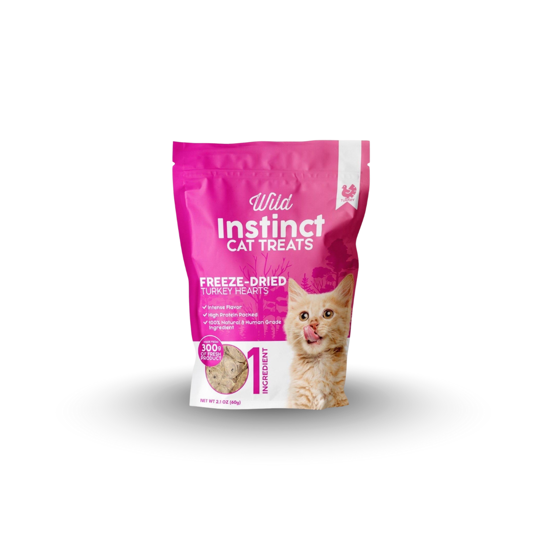 Wild Instinct Freeze-Dried Turkey Heart Cat Treats - 2.1 oz