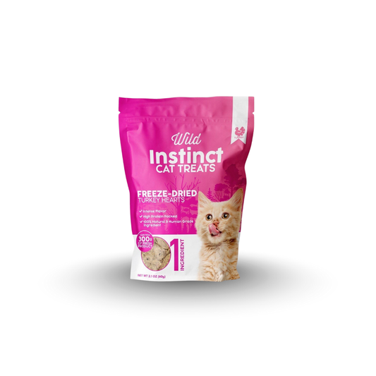 Wild Instinct Freeze-Dried Turkey Heart Cat Treats - 2.1 oz
