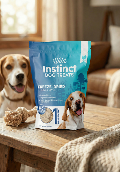 Wild Instinct Freeze-Dried Turkey Liver Dog Treats - 2.1 oz