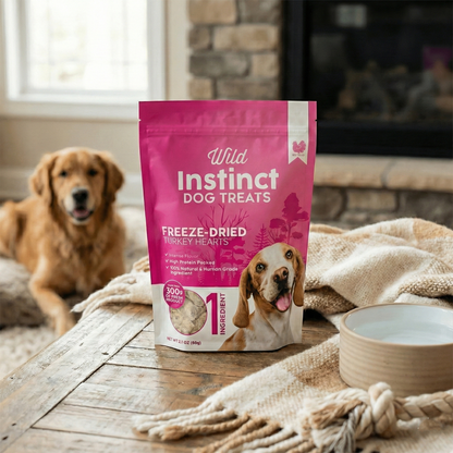Wild Instinct Freeze-Dried Turkey Heart Dog Treats - 2.1 oz