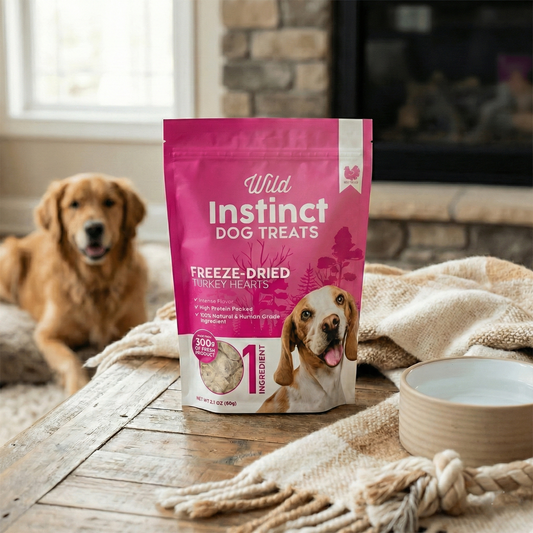 Wild Instinct Freeze-Dried Turkey Heart Dog Treats - 2.1 oz