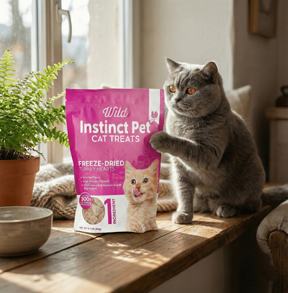 Wild Instinct Freeze-Dried Turkey Heart Cat Treats - 2.1 oz