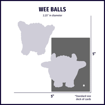 HuggleHounds Wee Huggles Assorted Ball Dog Toys, 5-Pack