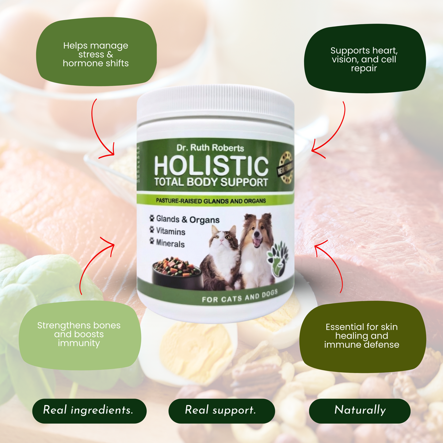 Holistic Total Body Support Multivitamin for Dogs & Cats