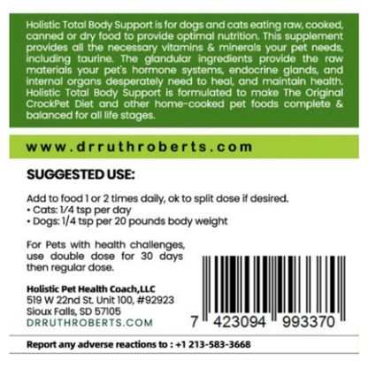 Holistic Total Body Support Multivitamin for Dogs & Cats