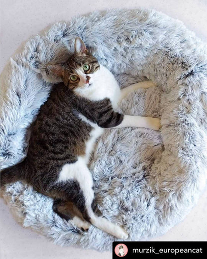 Mr. Peanut’s 28” OrthoPlush Pet Bed – Snowflake White Two-Tone Orthopedic Dog &amp; Cat Bed
