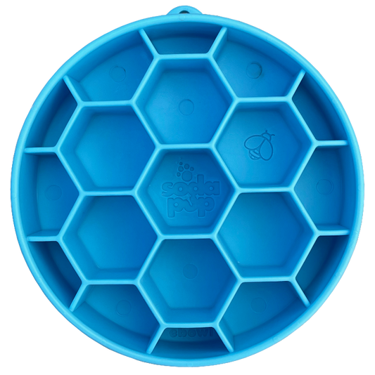Honeycomb eBowl Slow Feeder Dog Bowl – Deep Enrichment Bowl