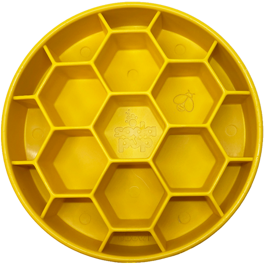 Honeycomb eBowl Slow Feeder Dog Bowl – Deep Enrichment Bowl