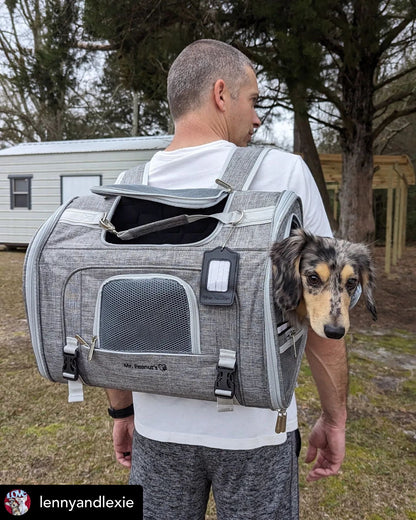 Mr. Peanut’s Monterey Horizontal Backpack Pet Carrier – FAA Airline-Friendly Travel Carrier