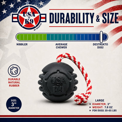 SodaPup Magnum Stars & Stripes Dog Toy