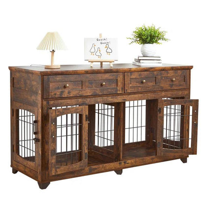 Modern Console Dog Crate with Storage