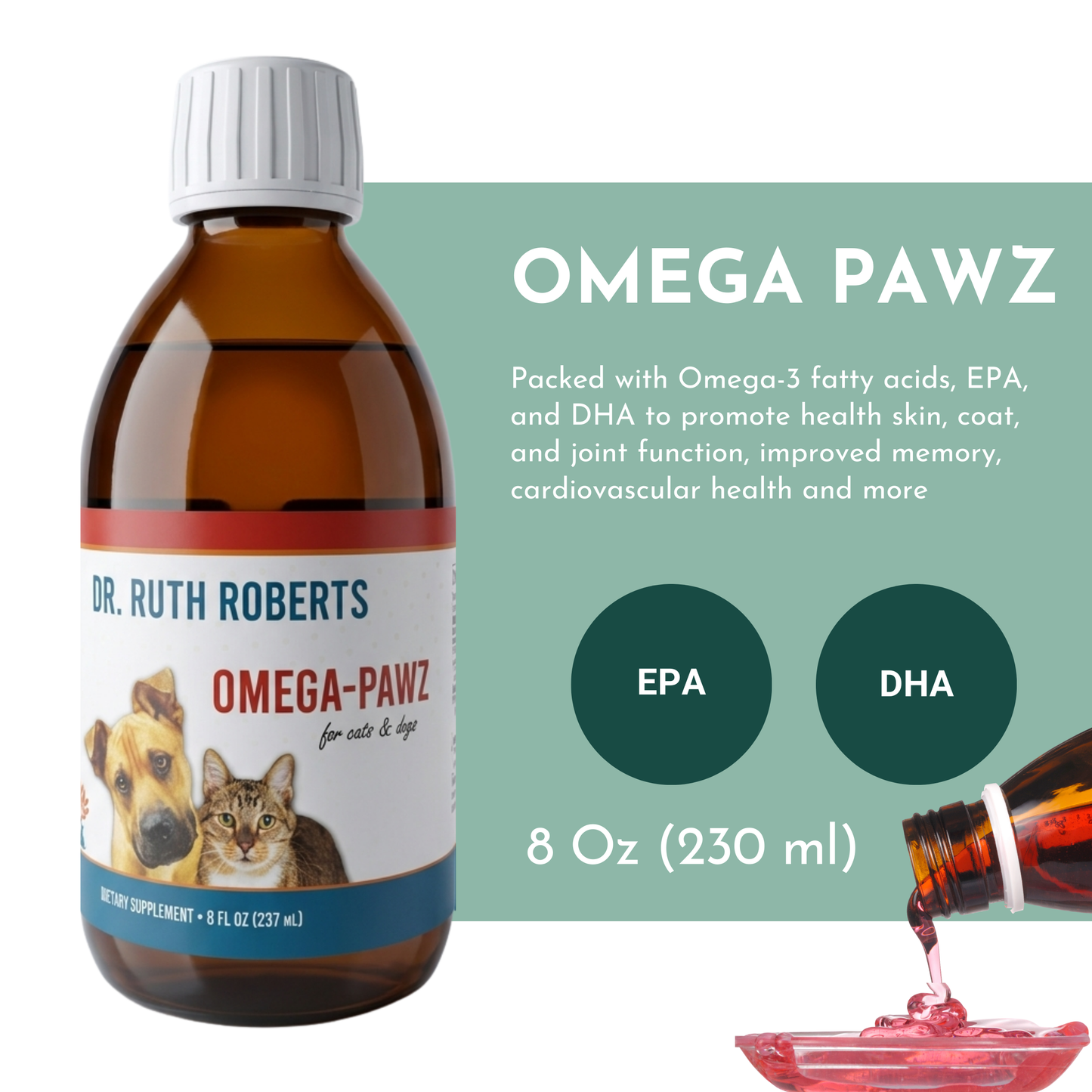 Omega Pawz Liquid Omega-3 Oil for Dogs & Cats