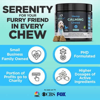 Googipet Hemp Calming Chews for Dogs – Chamomile & Valerian