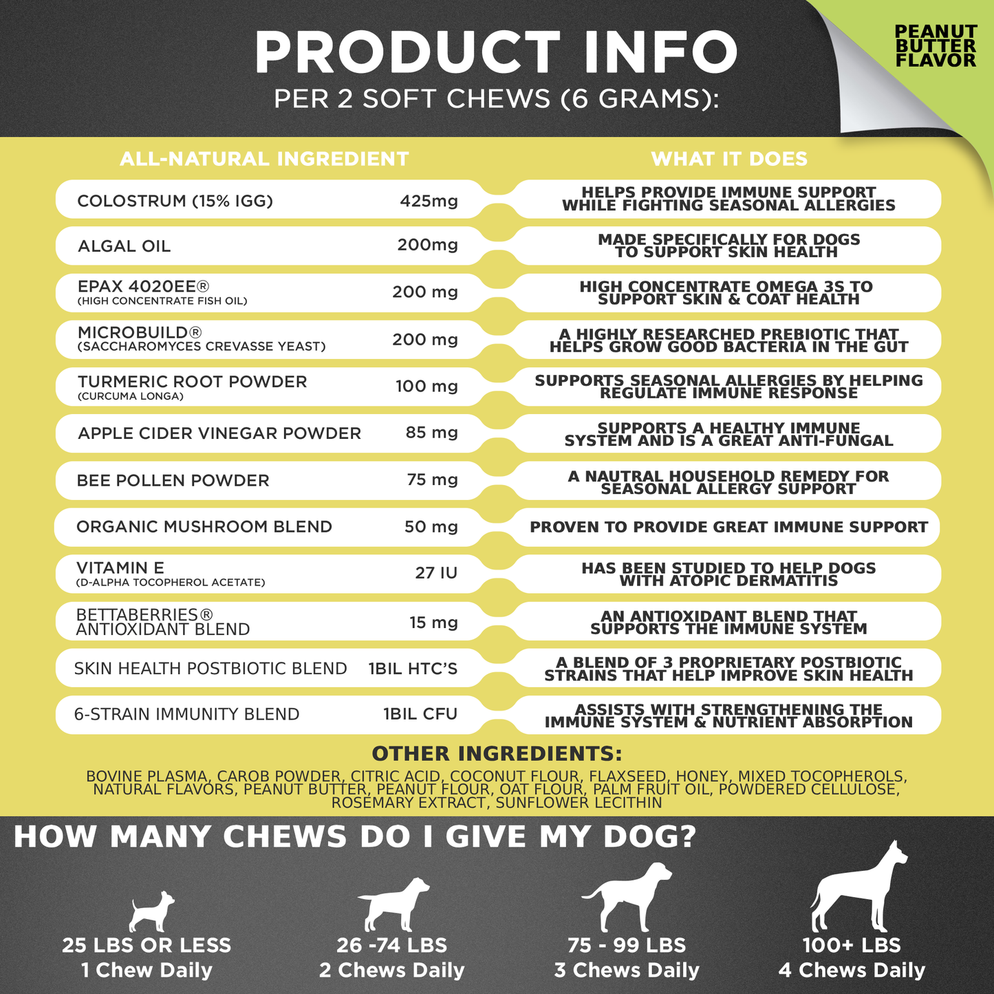 Googipet Allergy & Immune Support Chews for Dogs – Peanut Butter