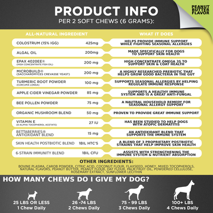 Googipet Allergy & Immune Support Chews for Dogs – Peanut Butter
