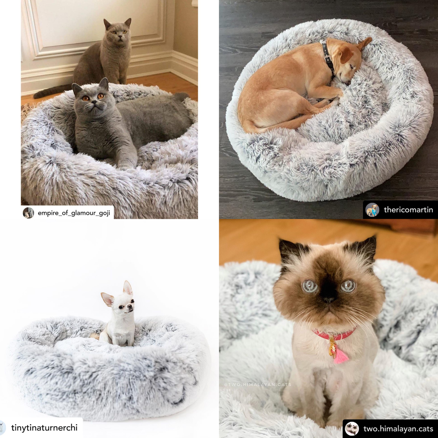 Mr. Peanut’s 28” OrthoPlush Pet Bed – Snowflake White Two-Tone Orthopedic Dog &amp; Cat Bed
