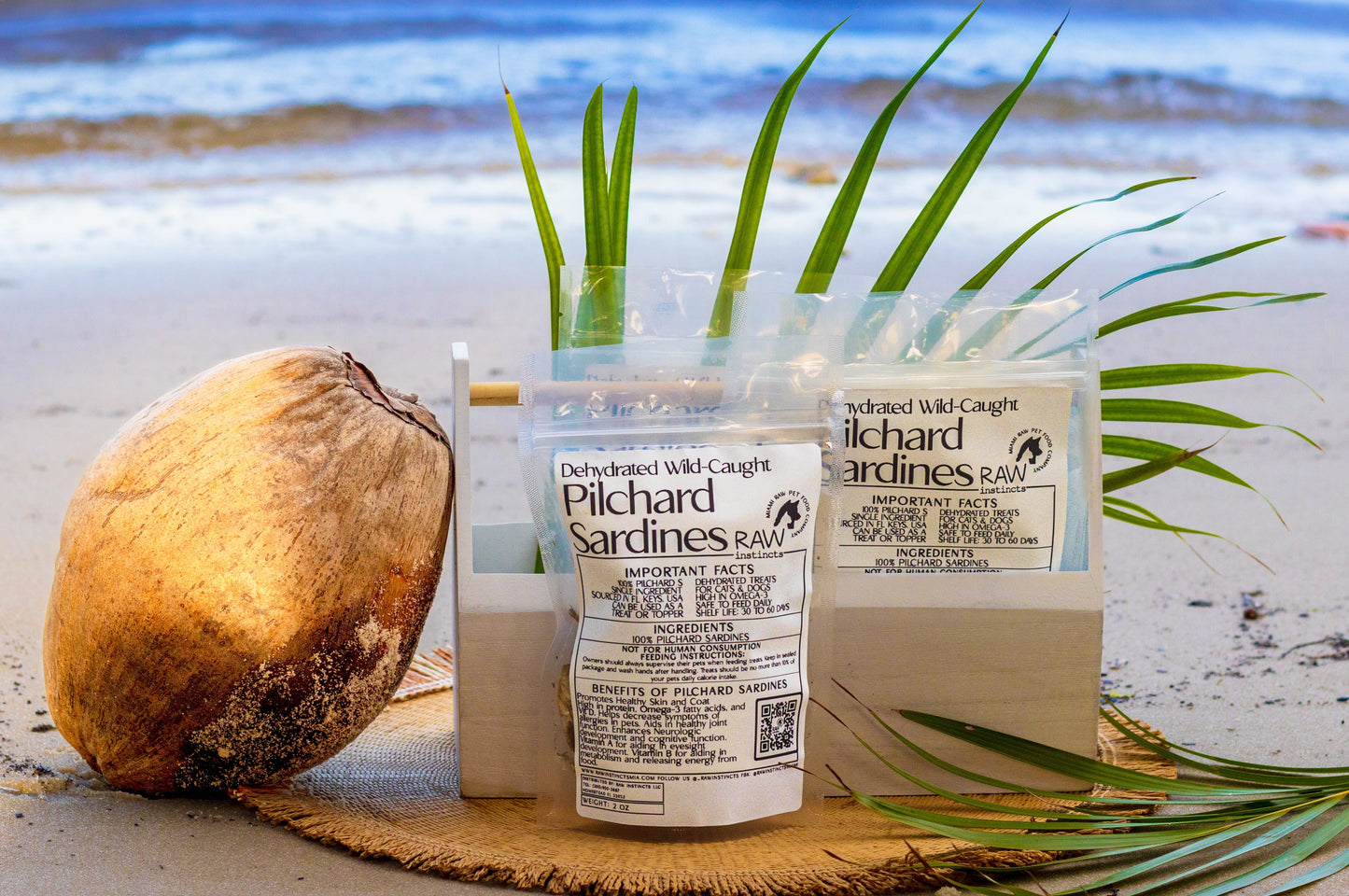 Raw Instincts Dehydrated Wild-Caught Pilchard Sardines for Cats & Dogs – 2 oz