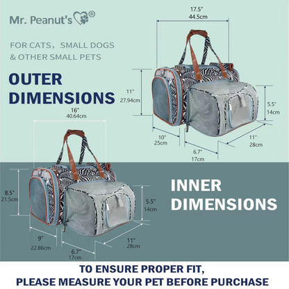 Mr. Peanut’s Gold Series Expandable Pet Carrier – Airline-Friendly Prints Edition