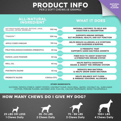 Googipet 3-in-1 Probiotic Chews for Dogs – Gut Health Support