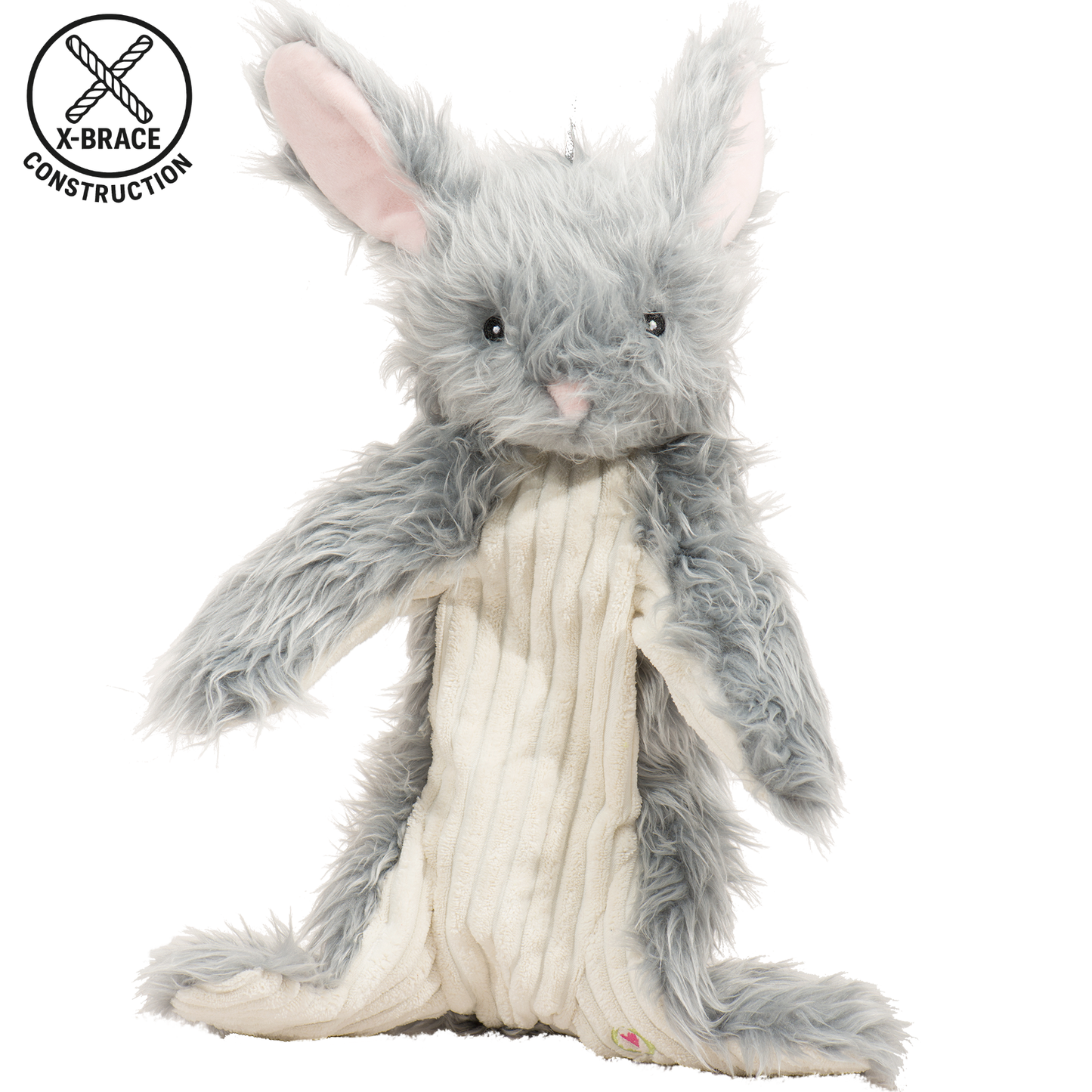 HuggleHounds Birch Bunny X-Brace Plush Dog Toy