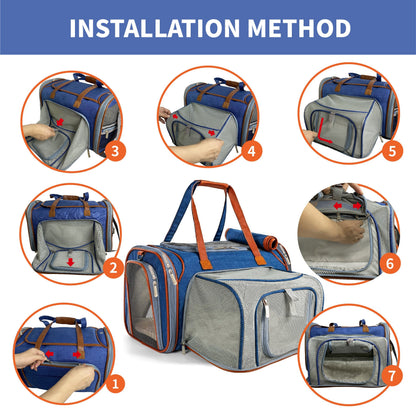 Mr. Peanut’s Gold Series Mini Expandable Pet Carrier – FAA Airline-Friendly Travel Carrier