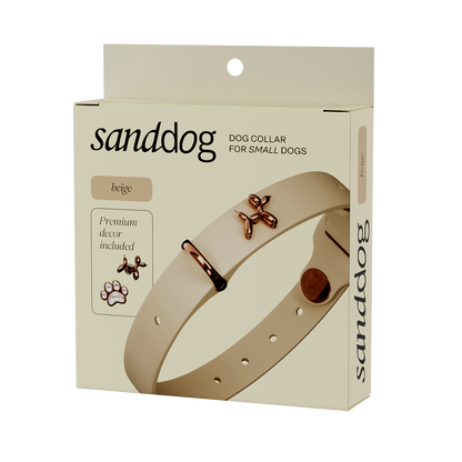 SandDog Ballon Beige Dog Collar