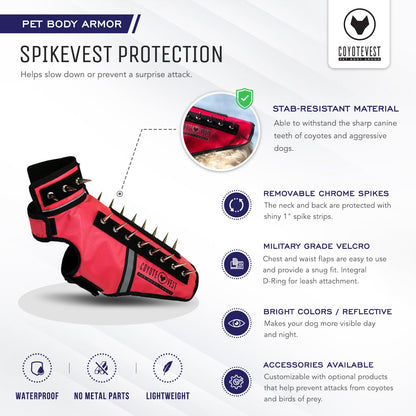 SpikeVest Dog Protection Vest – Adjustable Spiked Safety Harness