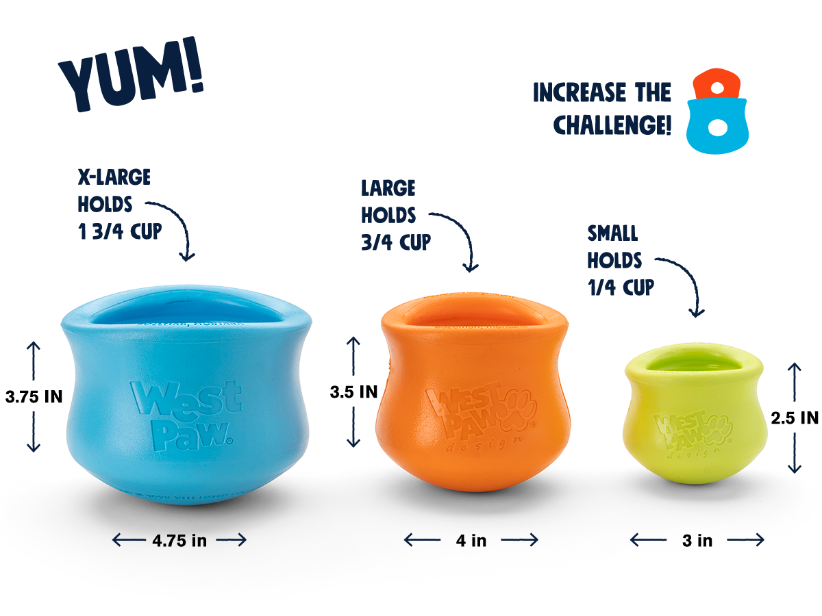 West Paw Toppl Treat Toy – Puzzle Feeder for Moderate Chewers