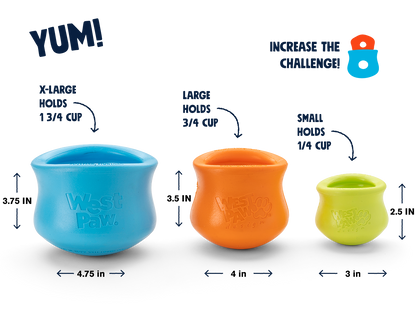 West Paw Toppl Treat Toy – Puzzle Feeder for Moderate Chewers