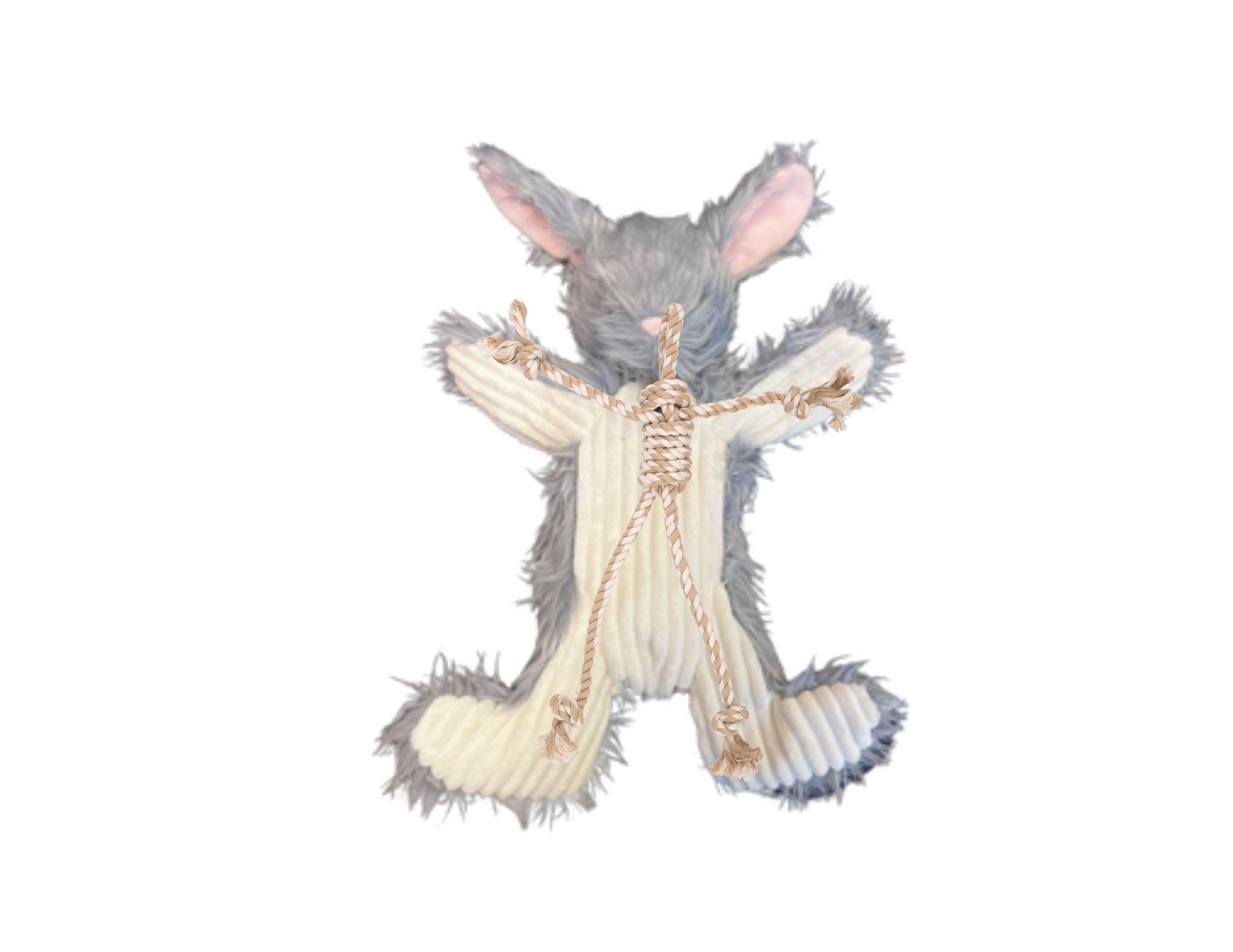 HuggleHounds Birch Bunny X-Brace Plush Dog Toy