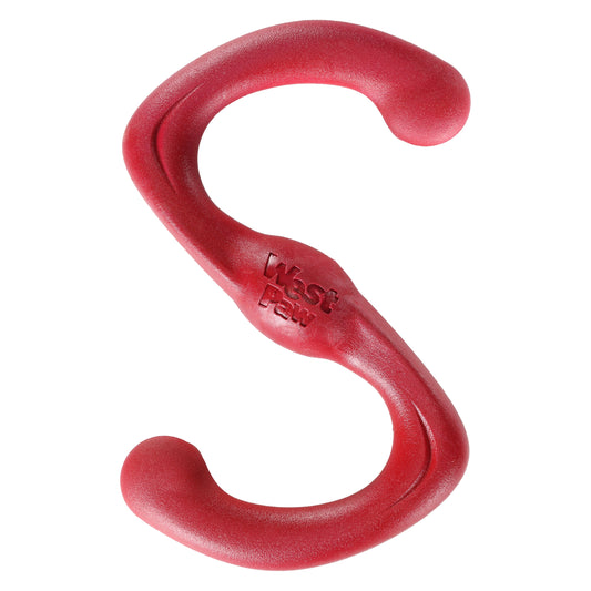 West Paw Bumi Ruby Dog Tug Toy – Stretchy S-Shaped Toy
