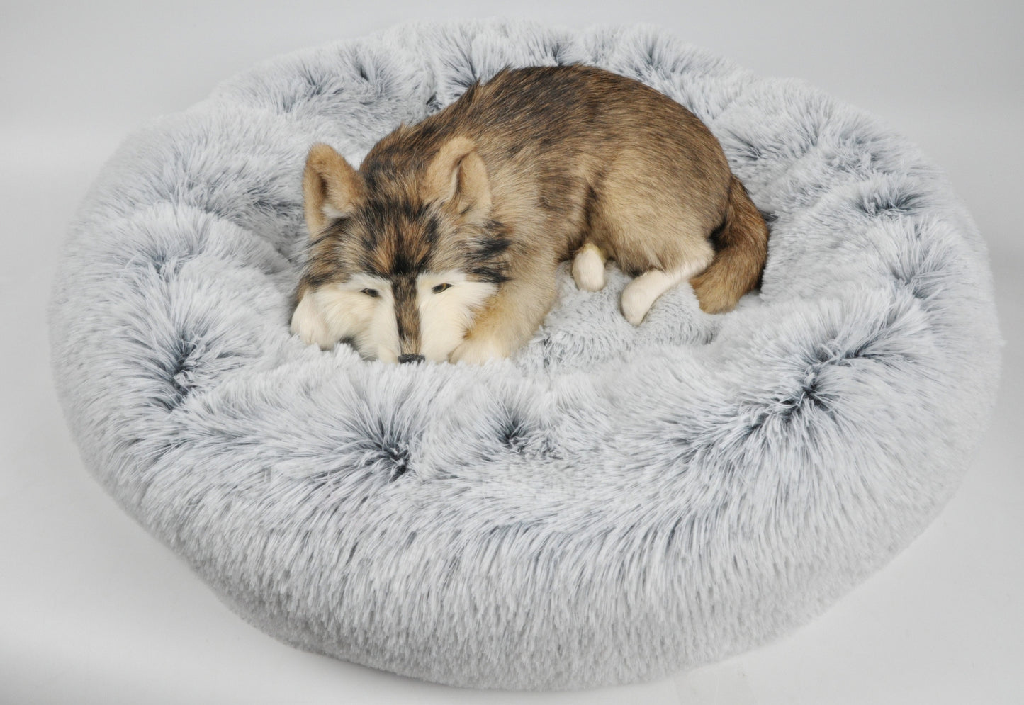 Mr. Peanut’s 28” OrthoPlush Pet Bed – Snowflake White Two-Tone Orthopedic Dog &amp; Cat Bed