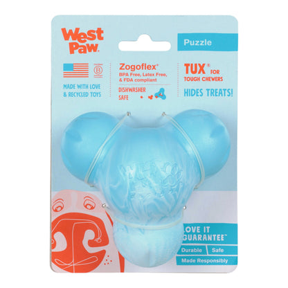 West Paw Tux Aqua Swirl Treat Toy – Tough Puzzle Toy