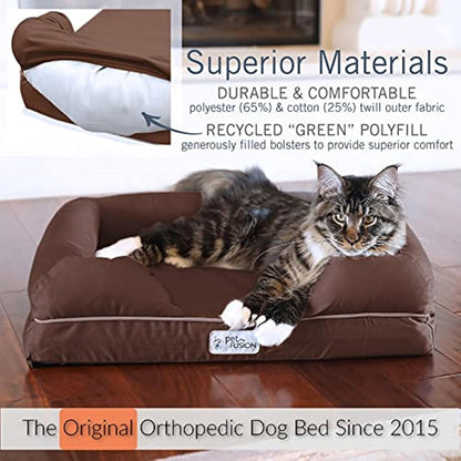 PetFusion Ultimate Orthopedic Dog Bed – Memory Foam Pet Lounge with Waterproof Liner