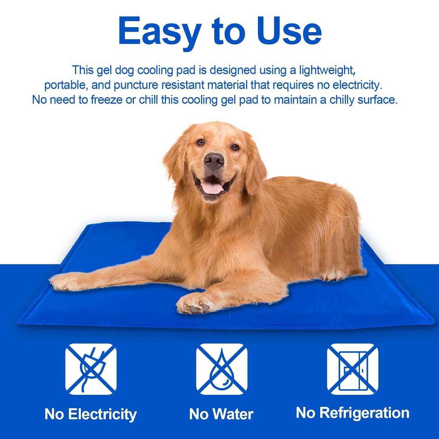 Pet Cooling Mat – Pressure-Activated Gel Pad for Dogs & Cats