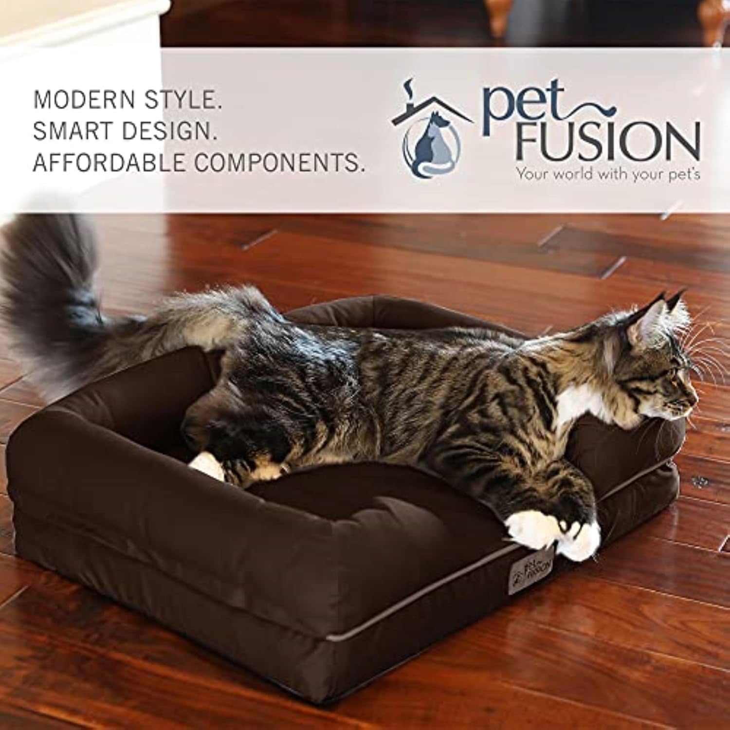 PetFusion Ultimate Orthopedic Dog Bed – Memory Foam Pet Lounge with Waterproof Liner