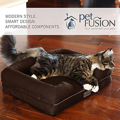 PetFusion Ultimate Orthopedic Dog Bed – Memory Foam Pet Lounge with Waterproof Liner