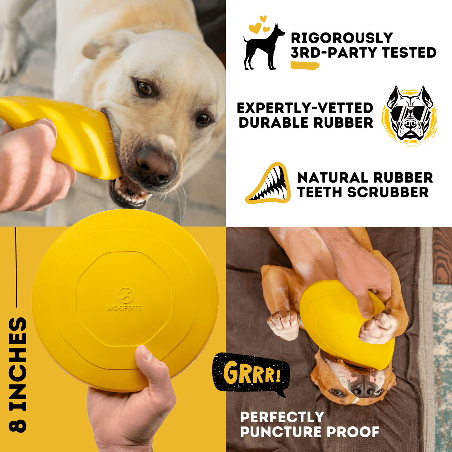 Launch Disc Dog Toy – Heavy-Duty Rubber Fetch Toy