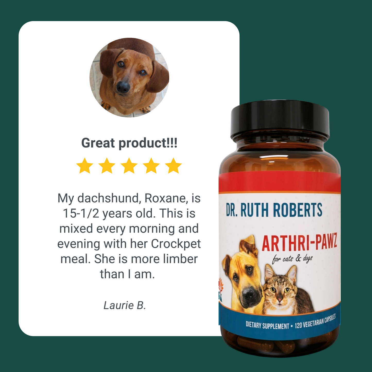 Arthri-Pawz Glucosamine Supplement for Dogs & Cats