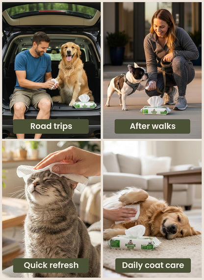 Pogi’s Fragrance-Free Dog Wipes – Hypoallergenic Pet Cleaning Wipes for Paws, Body, Face, and Butt, 400 Count