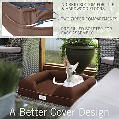 PetFusion Ultimate Orthopedic Dog Bed – Memory Foam Pet Lounge with Waterproof Liner