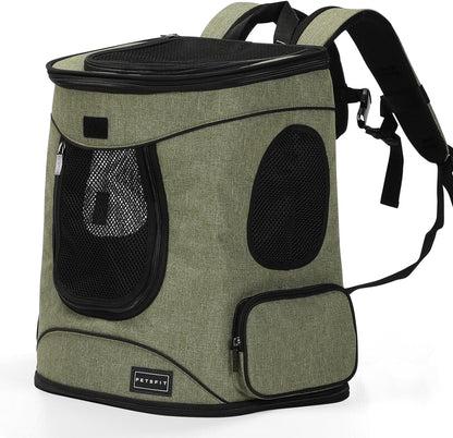 Petsfit Pet Backpack Carrier – Upgraded Waist Support Travel Backpack for Small Dogs, Cats, and Rabbits