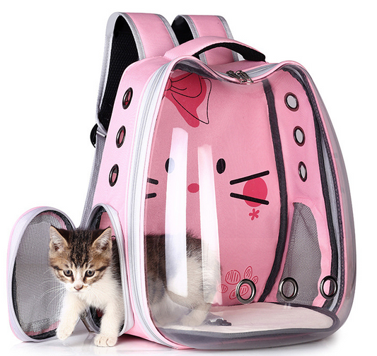 Space Capsule Pet Backpack Carrier – Breathable Travel Bag for Cats & Small Dogs