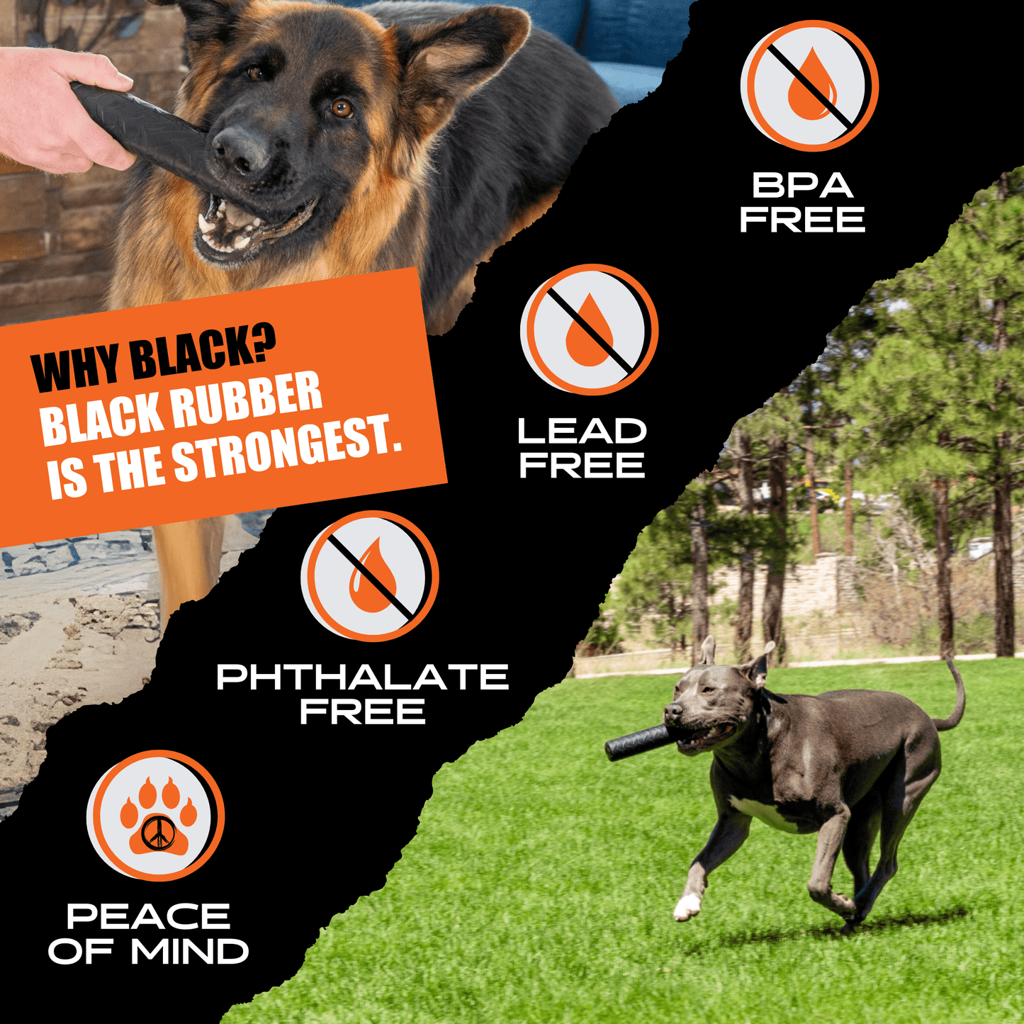 Chew Stick Dog Toy – Tough Rubber Stick for Aggressive Chewers