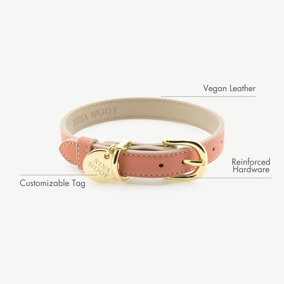 Nina Woof Rio Dog Collar – Vegan Leather