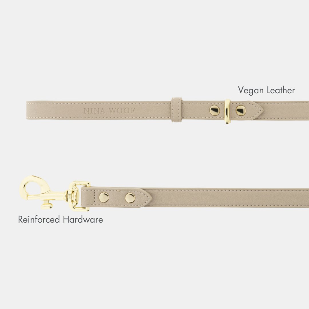 Nina Woof Cupertino Dog Leash – Vegan Leather, 4ft