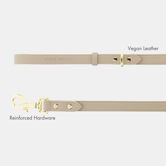 Nina Woof Cupertino Dog Leash – Vegan Leather, 4ft