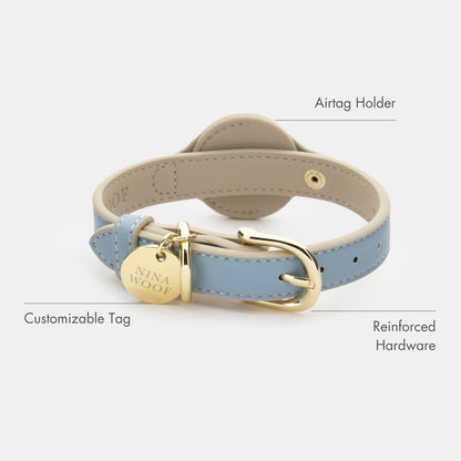Nina Woof Cupertino AirTag Dog Collar – Vegan Leather