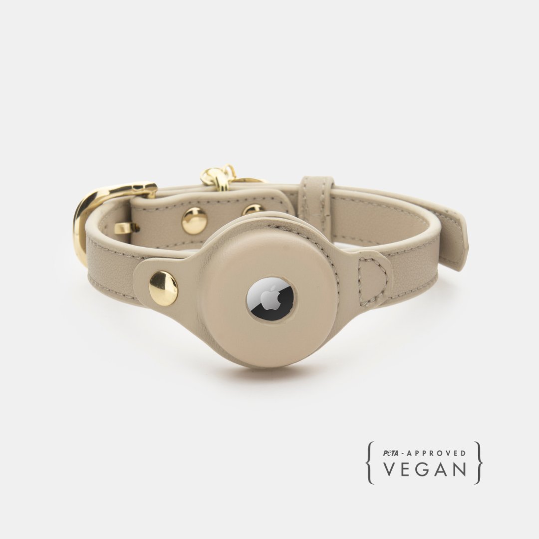 Nina Woof Cupertino AirTag Dog Collar – Vegan Leather