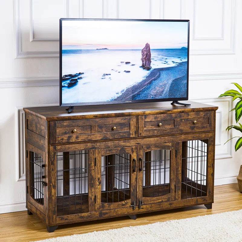 Modern Console Dog Crate with Storage